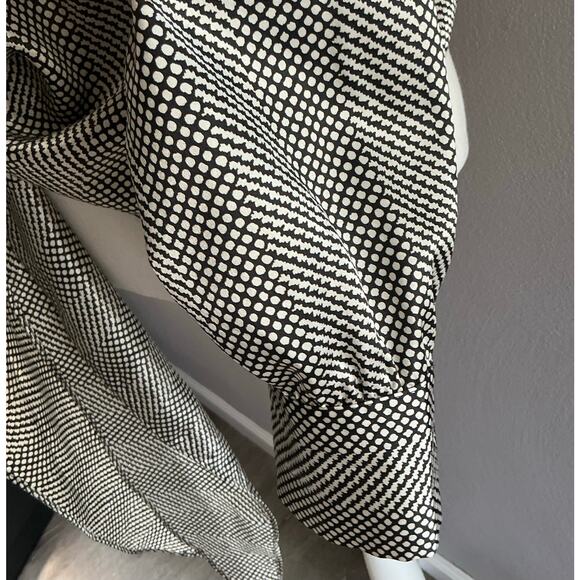 The Look Randolph Duke Vintage Long Sleeve High Collar Tie Front Blouse Women 10 - Picture 5 of 12